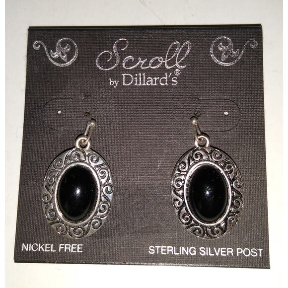 Scroll By Dillards Earrings + Necklace Set Sterling Silver Post Southwestern - Picture 2 of 6